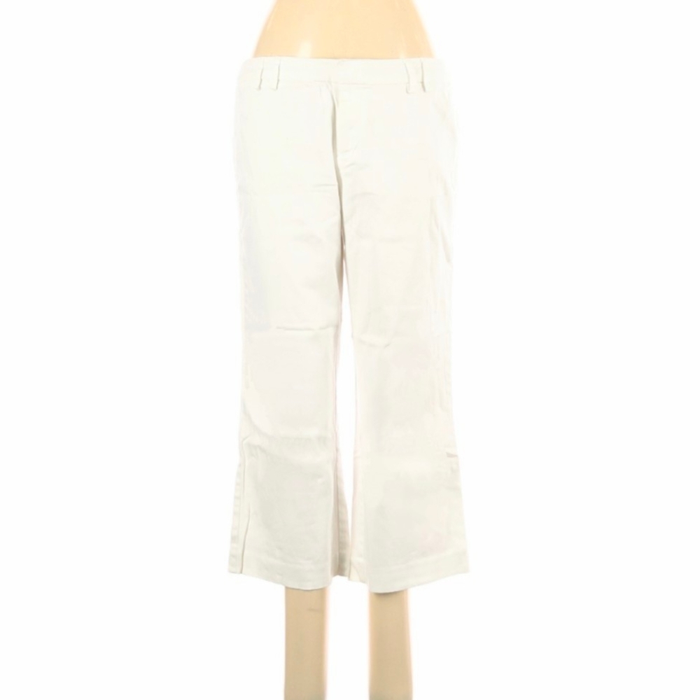 💗 Lightweight & Soft! Strait, Wide Leg Capri Pants in White - Picture 8 of 13
